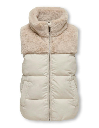 KIDS ONLY Gilet trapuntato con pelliccia sintetica