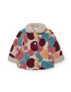 Cappotto Boboli in peluche con fantasia colorata