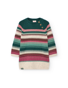 Abito in maglia Boboli a righe colorate